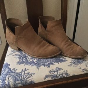 Tan suede ankle boots